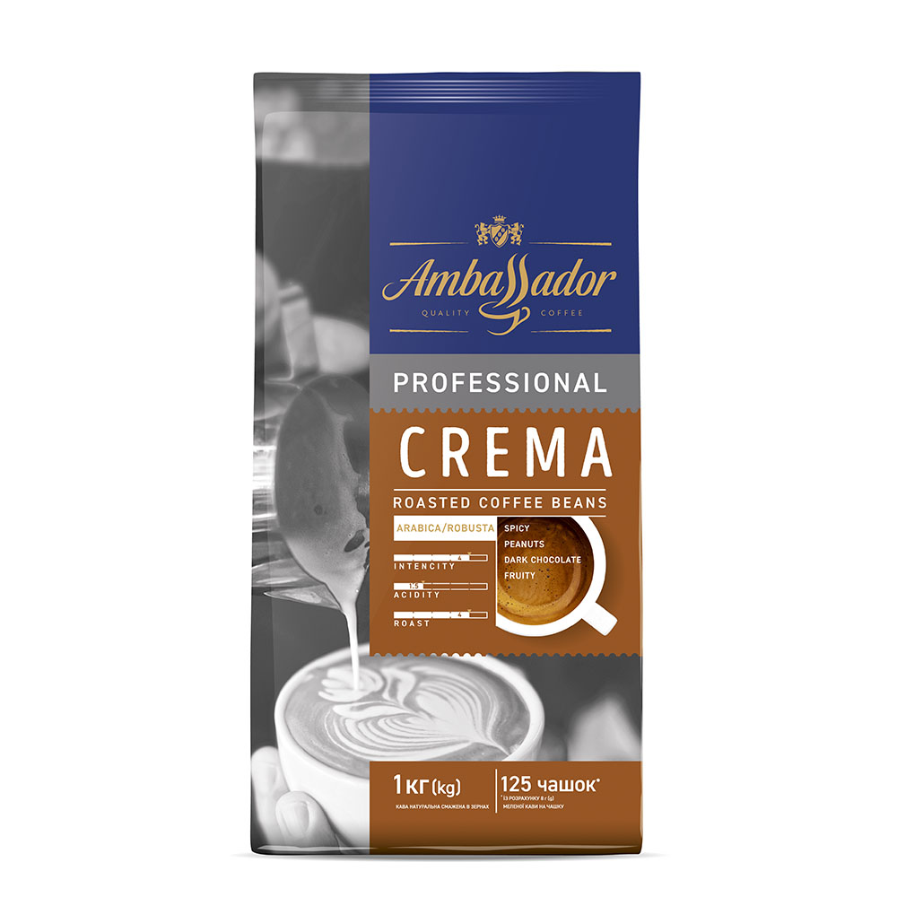Кофе Ambassador Professional Crema 1 кг в зернах